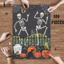 Rectangle Puzzles for All Ages – High-Quality, Durable, and Fun Jigsaw with Precision Laser-Cut Pieces | Halloween Night Skeleton Dance