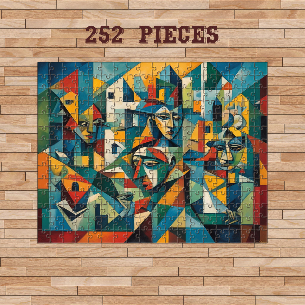 252-piece Abstract Portrait wooden jigsaw puzzle