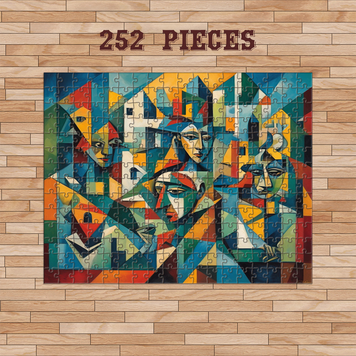 Rectangle Puzzles for All Ages – High-Quality, Durable, and Fun Jigsaw with Precision Laser-Cut Pieces | Hispanic Heritage-Abstract Cubism Portrait