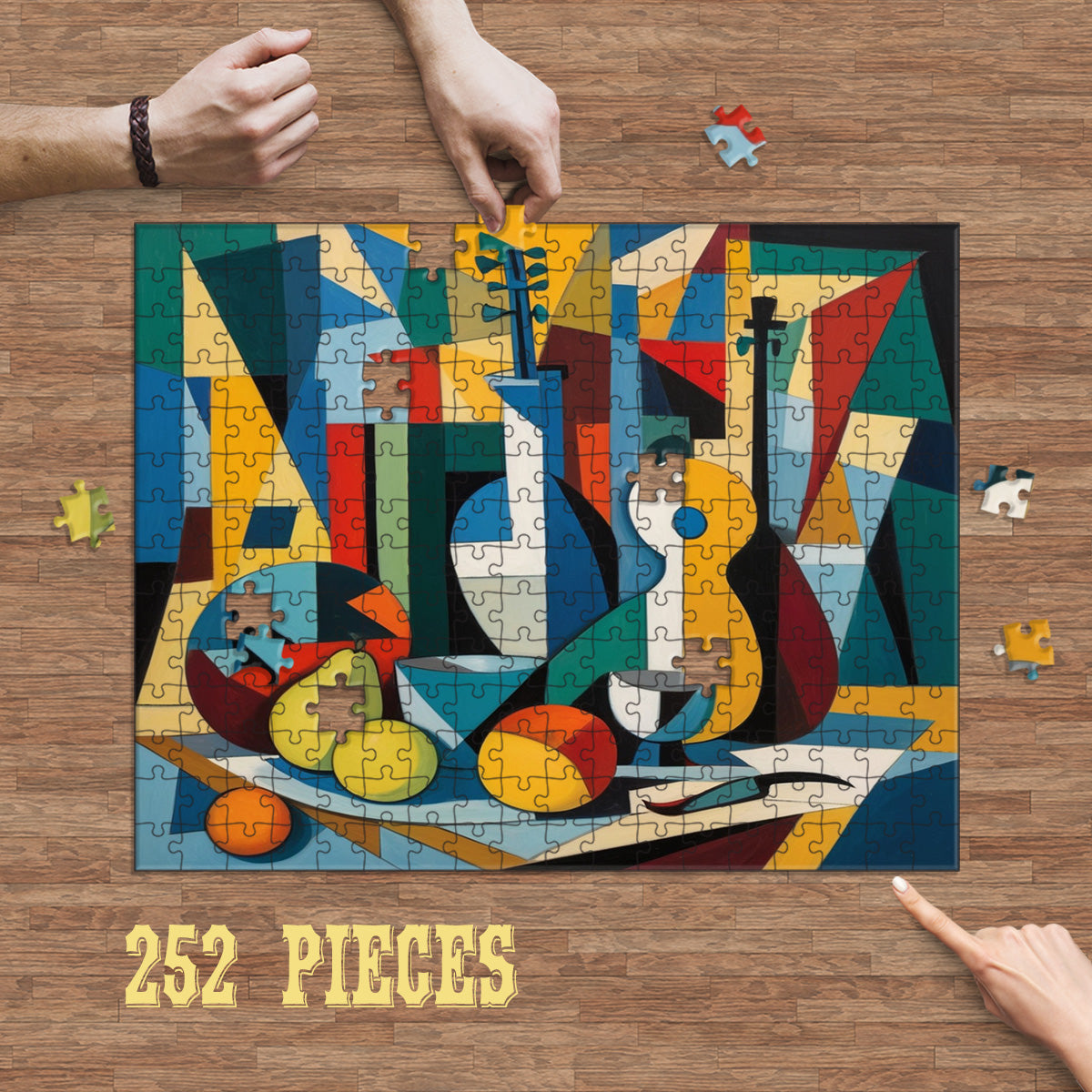 Rectangle Puzzles for All Ages – High-Quality, Durable, and Fun Jigsaw with Precision Laser-Cut Pieces | Hispanic Heritage-Cubism Abstract Art