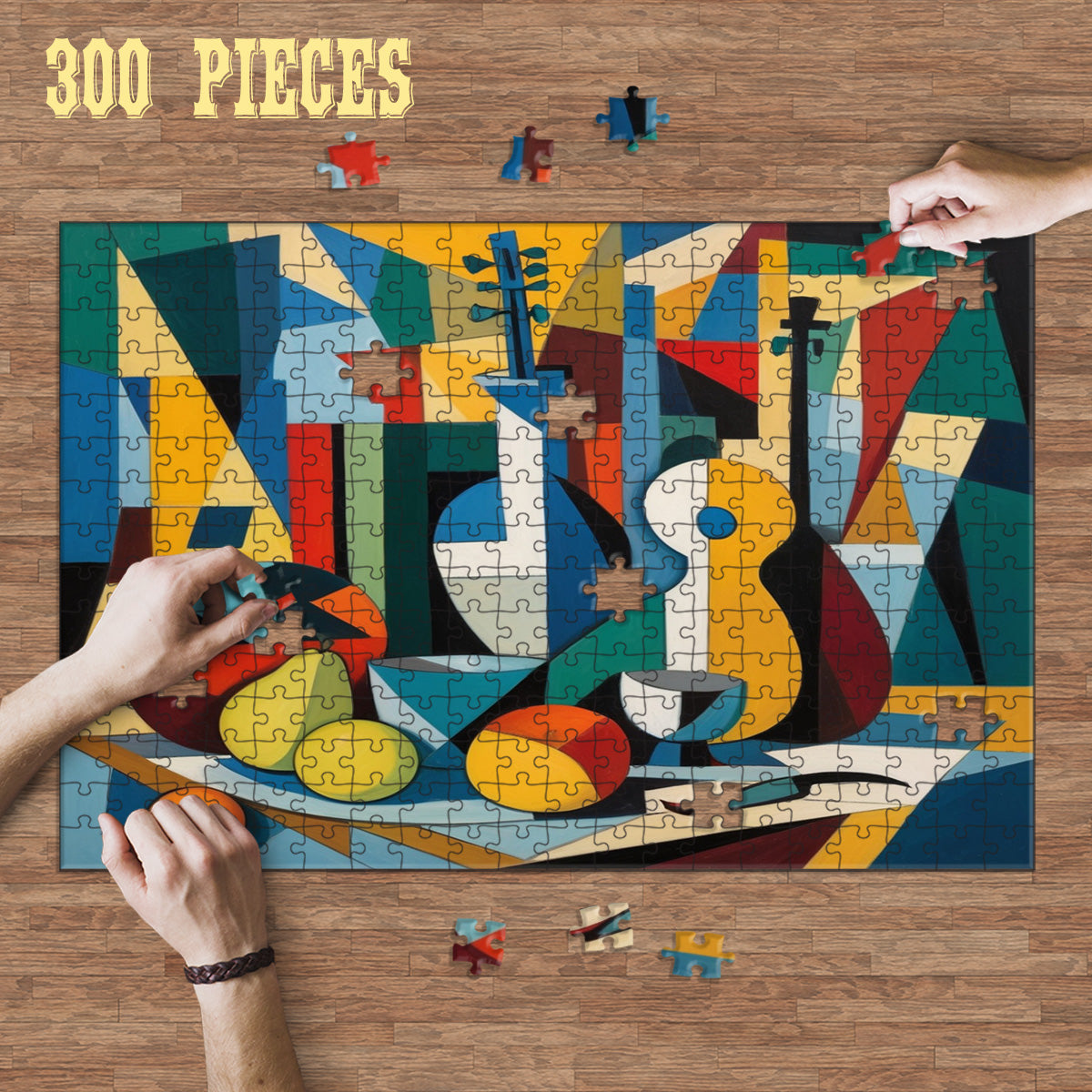 Rectangle Puzzles for All Ages – High-Quality, Durable, and Fun Jigsaw with Precision Laser-Cut Pieces | Hispanic Heritage-Cubism Abstract Art
