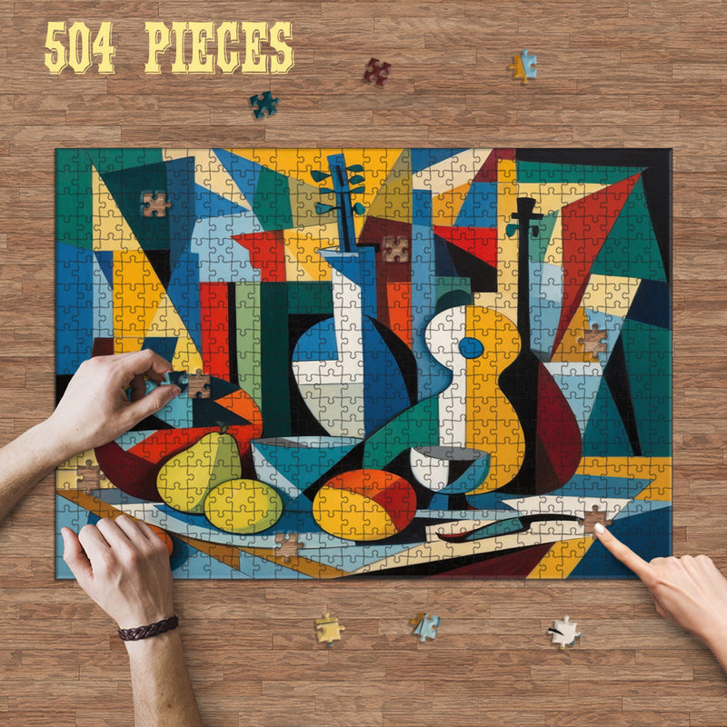 Rectangle Puzzles for All Ages – High-Quality, Durable, and Fun Jigsaw with Precision Laser-Cut Pieces | Hispanic Heritage-Cubism Abstract Art