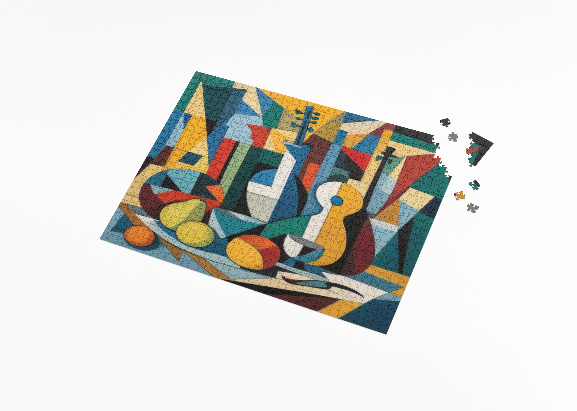Rectangle Puzzles for All Ages – High-Quality, Durable, and Fun Jigsaw with Precision Laser-Cut Pieces | Hispanic Heritage-Cubism Abstract Art