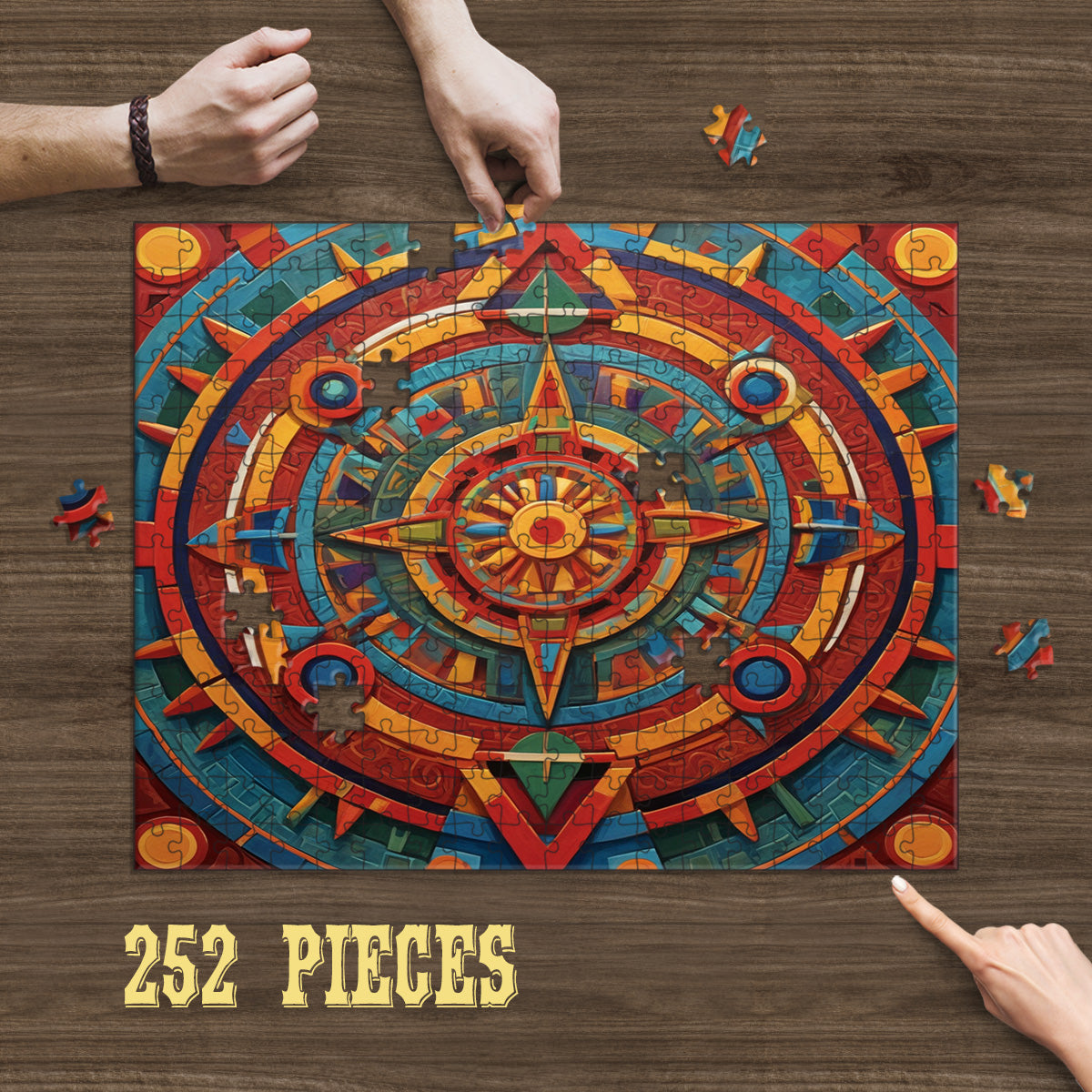 Rectangle Puzzles for All Ages – High-Quality, Durable, and Fun Jigsaw with Precision Laser-Cut Pieces | Hispanic Heritage Patterns