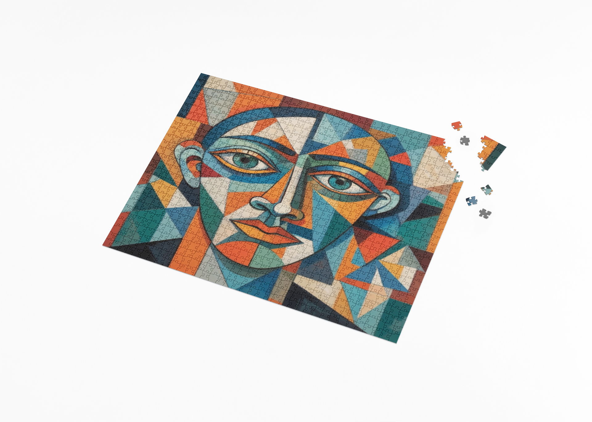 Rectangle Puzzles for All Ages – High-Quality, Durable, and Fun Jigsaw with Precision Laser-Cut Pieces | Hispanic Heritage-Cubism Portrait
