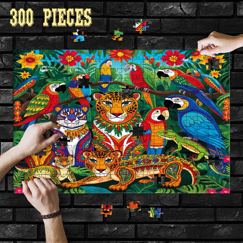 Rectangle Puzzles for All Ages – High-Quality, Durable, and Fun Jigsaw with Precision Laser-Cut Pieces | Hispanic Heritage Culture Wildlife