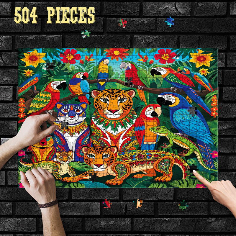 Rectangle Puzzles for All Ages – High-Quality, Durable, and Fun Jigsaw with Precision Laser-Cut Pieces | Hispanic Heritage Culture Wildlife