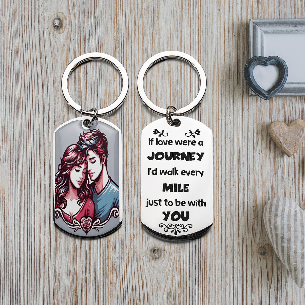 Engraved Stainless Steel Keychain | Perfect Gift for Him for Valentines Day | Durable and Stylish | To be with You