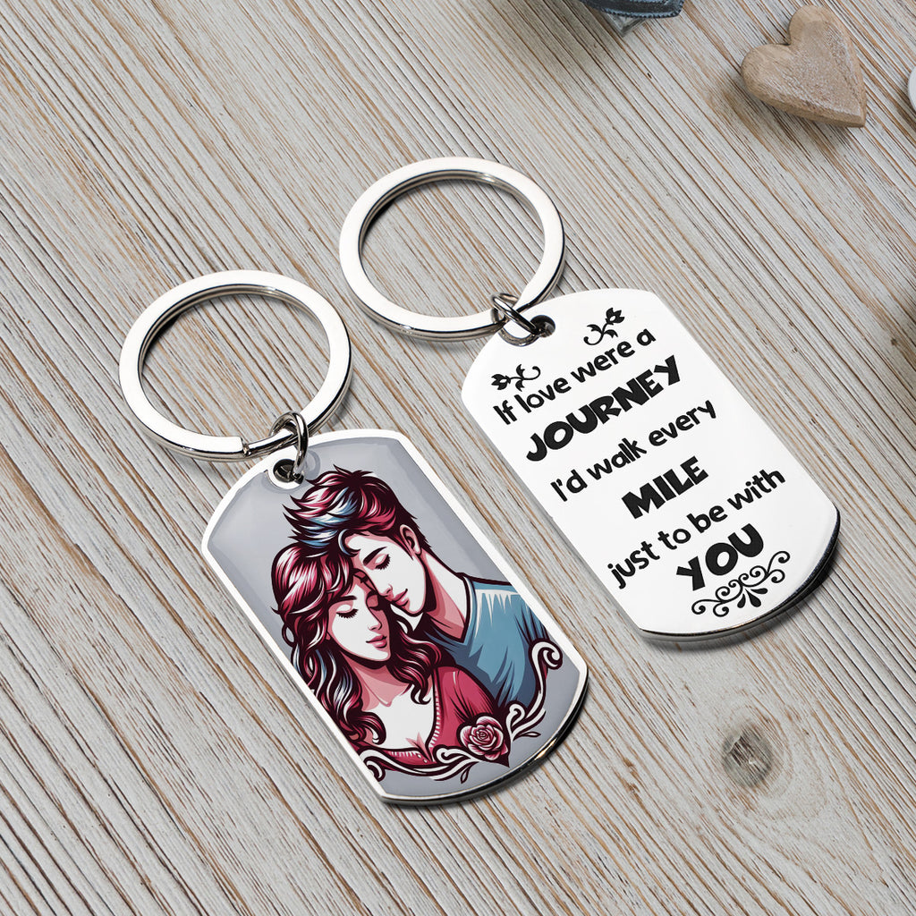 Engraved Stainless Steel Keychain | Perfect Gift for Him for Valentines Day | Durable and Stylish | To be with You