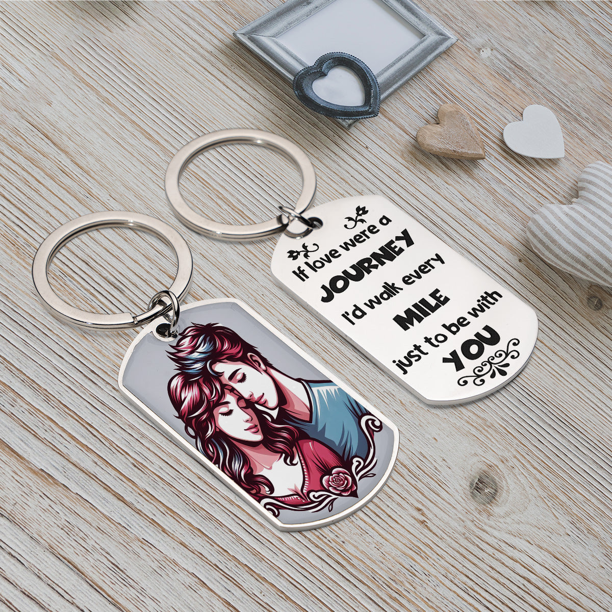 Engraved Stainless Steel Keychain | Perfect Gift for Him for Valentines Day | Durable and Stylish | To be with You