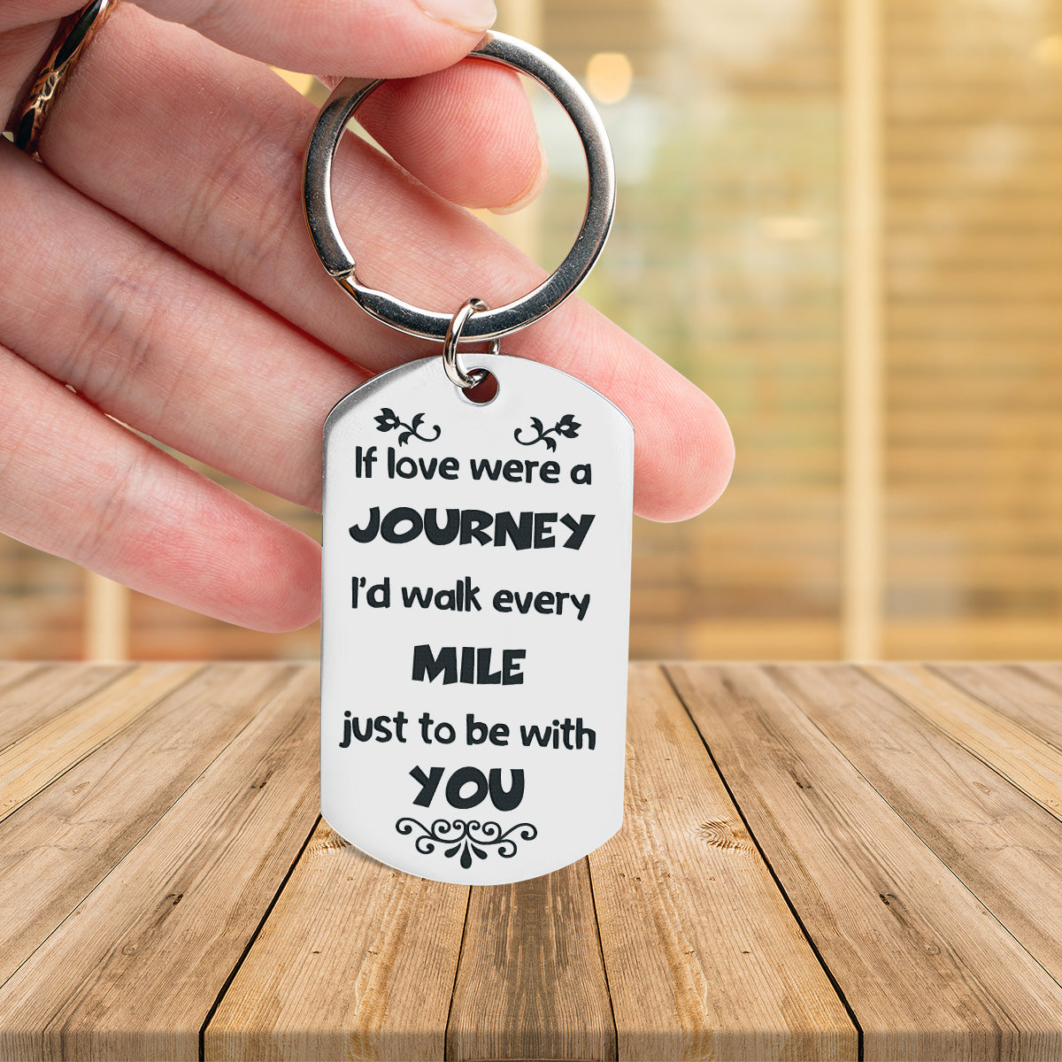 Engraved Stainless Steel Keychain | Perfect Gift for Him for Valentines Day | Durable and Stylish | To be with You