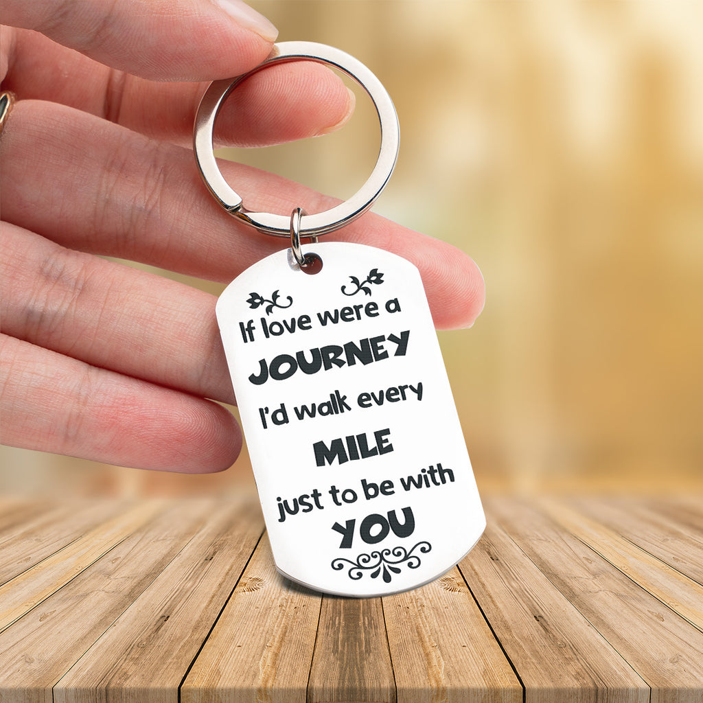 Engraved Stainless Steel Keychain | Perfect Gift for Him for Valentines Day | Durable and Stylish | To be with You