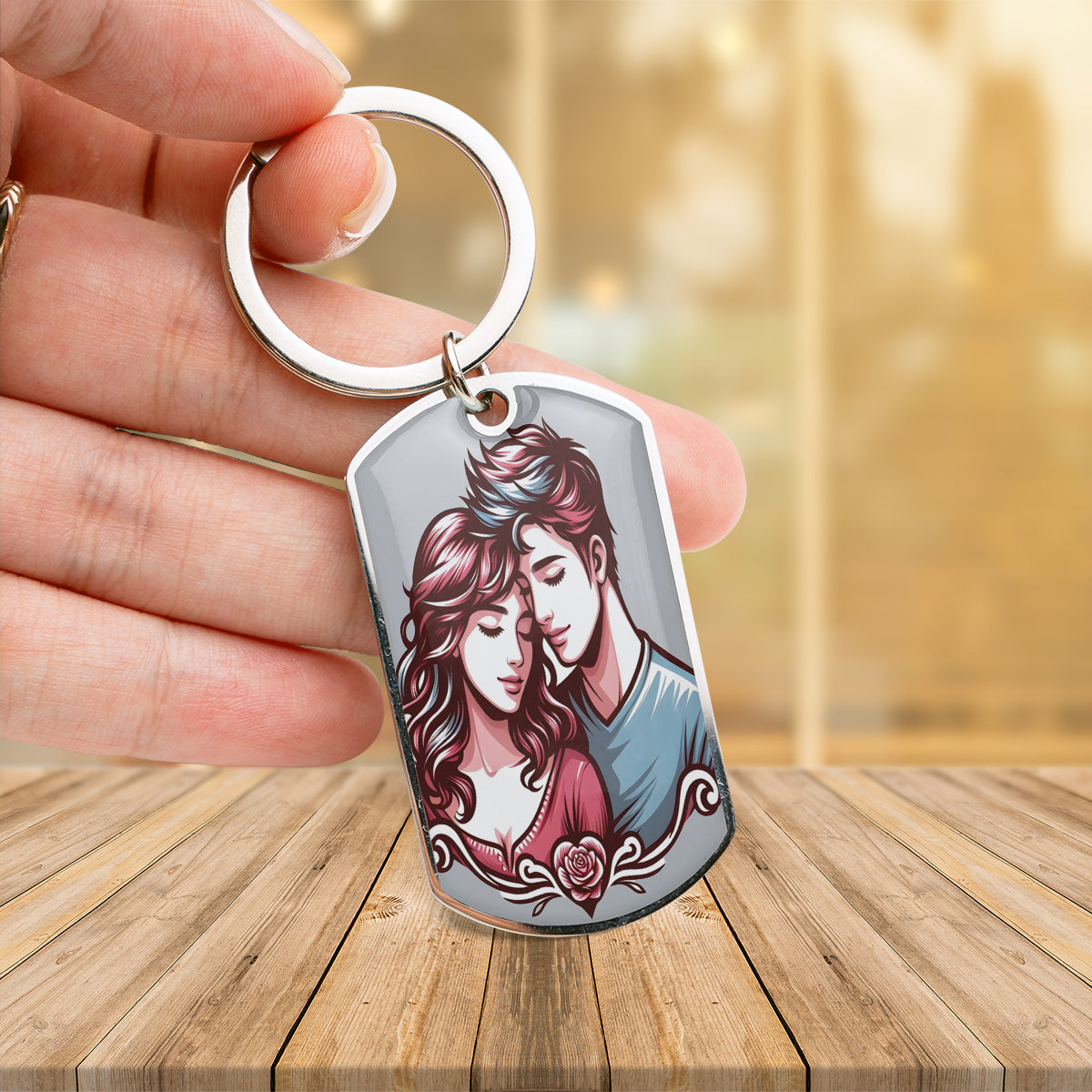 Engraved Stainless Steel Keychain | Perfect Gift for Him for Valentines Day | Durable and Stylish | To be with You