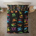 Psychedelic Dancing Figures Baby Twin duvet cover with matching pillowcase