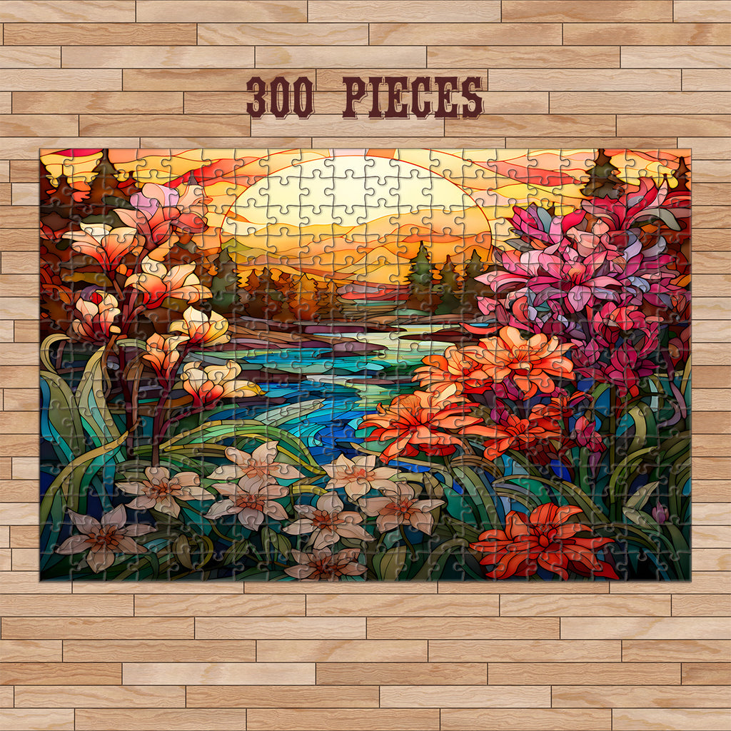 Magical Sunset wooden jigsaw puzzle in 300 pieces