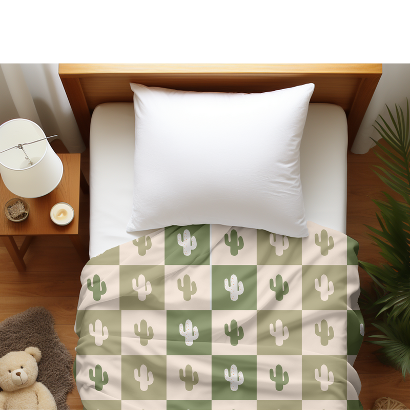 Duvet cover with matching Pillow cases | Luxury Bedding set | Twin, Queen, King Sizes | Mexican Desert Cactus