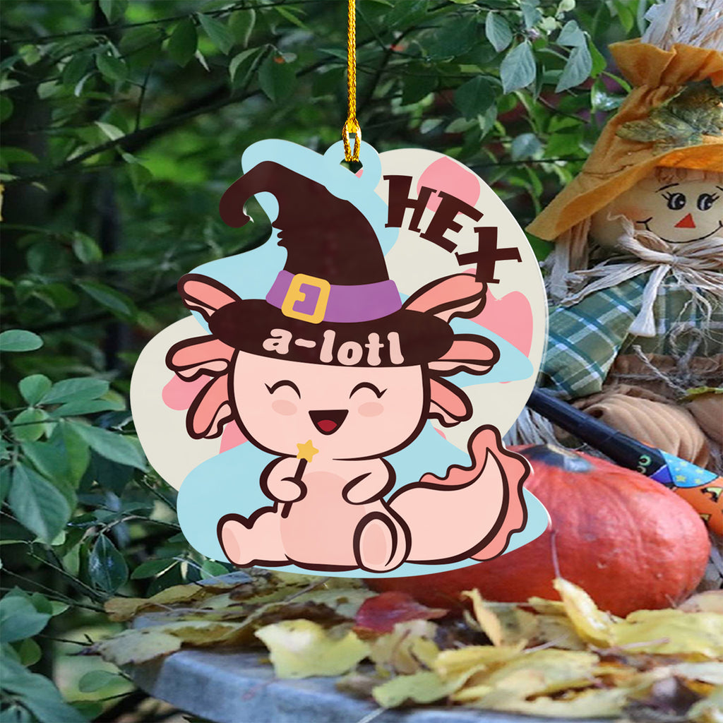 Axolotl Lover Gifts | Cute Axolotl Ornament | Acrylic Christmas Tree Hanging for Kids | Keepsake Xmas Decoration | Hex A Lotl