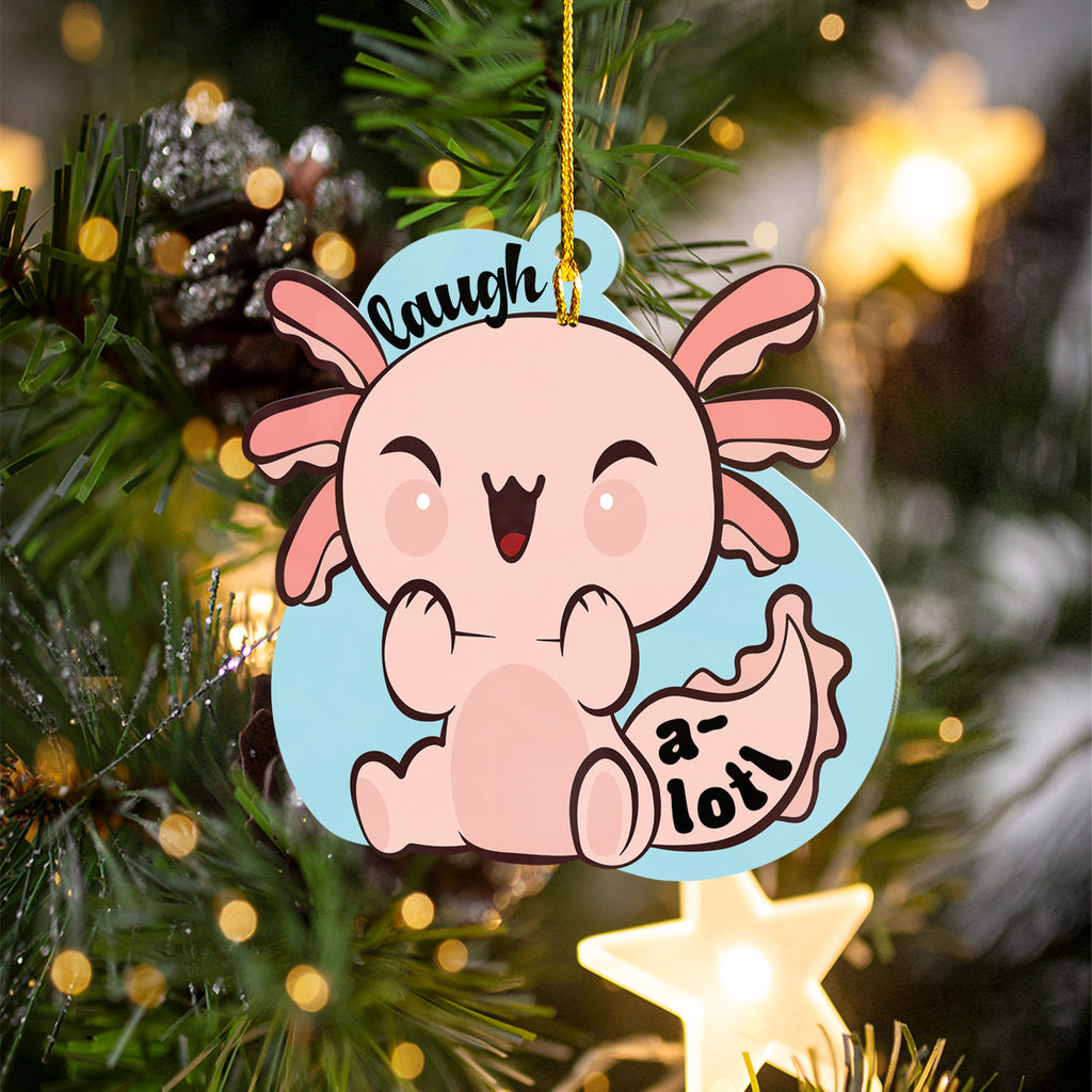 Axolotl Lover Gifts | Cute Axolotl Ornament | Acrylic Christmas Tree Hanging for Kids | Keepsake Xmas Decoration | Laugh A Lotl