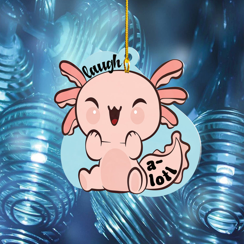 Axolotl Lover Gifts | Cute Axolotl Ornament | Acrylic Christmas Tree Hanging for Kids | Keepsake Xmas Decoration | Laugh A Lotl