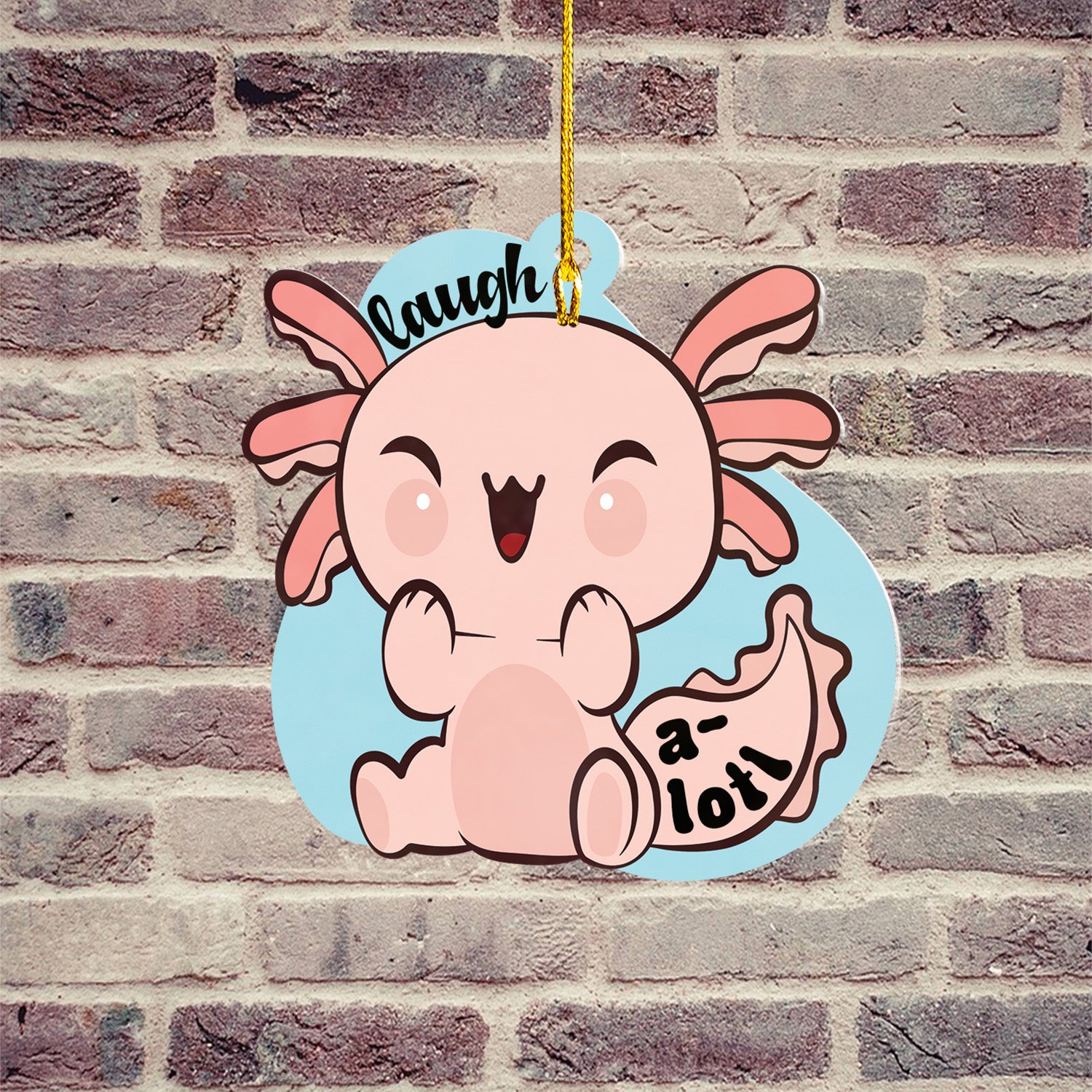 Axolotl Lover Gifts | Cute Axolotl Ornament | Acrylic Christmas Tree Hanging for Kids | Keepsake Xmas Decoration | Laugh A Lotl