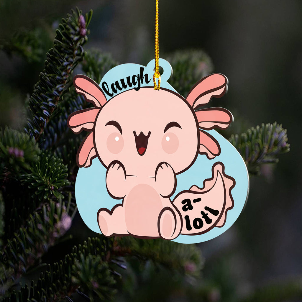 Axolotl Lover Gifts | Cute Axolotl Ornament | Acrylic Christmas Tree Hanging for Kids | Keepsake Xmas Decoration | Laugh A Lotl