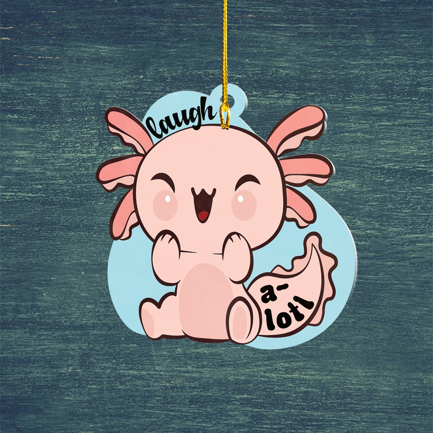 Axolotl Lover Gifts | Cute Axolotl Ornament | Acrylic Christmas Tree Hanging for Kids | Keepsake Xmas Decoration | Laugh A Lotl
