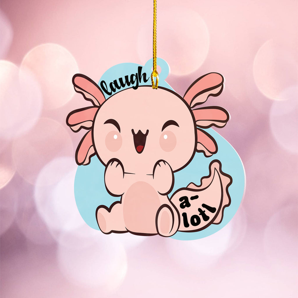 Axolotl Lover Gifts | Cute Axolotl Ornament | Acrylic Christmas Tree Hanging for Kids | Keepsake Xmas Decoration | Laugh A Lotl