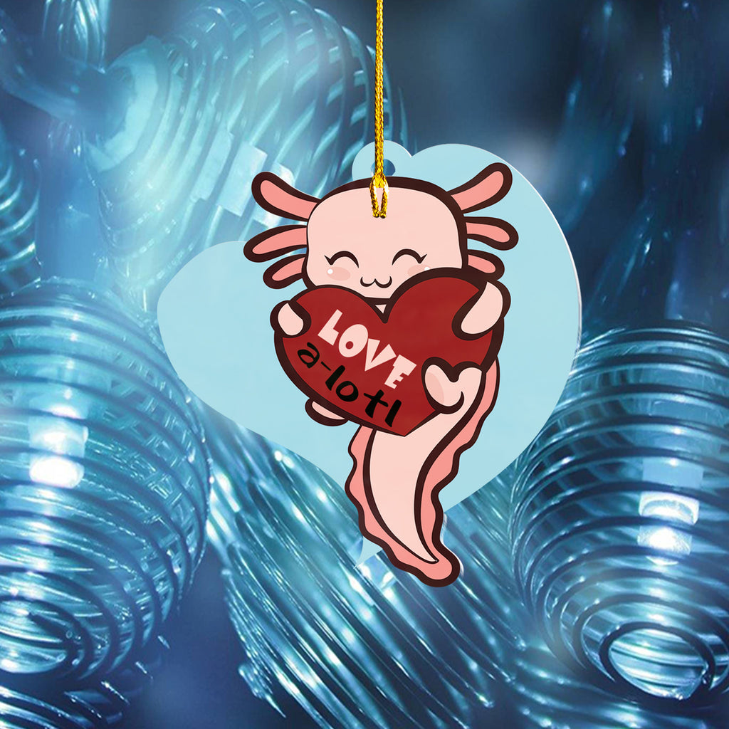 Axolotl Lover Gifts | Cute Axolotl Ornament | Acrylic Christmas Tree Hanging for Kids | Keepsake Xmas Decoration | Love A Lotl