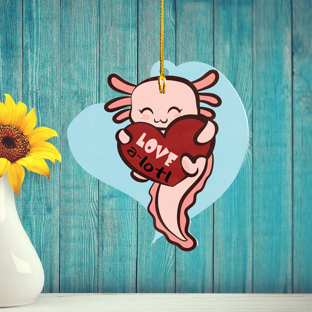 Axolotl Lover Gifts | Cute Axolotl Ornament | Acrylic Christmas Tree Hanging for Kids | Keepsake Xmas Decoration | Love A Lotl
