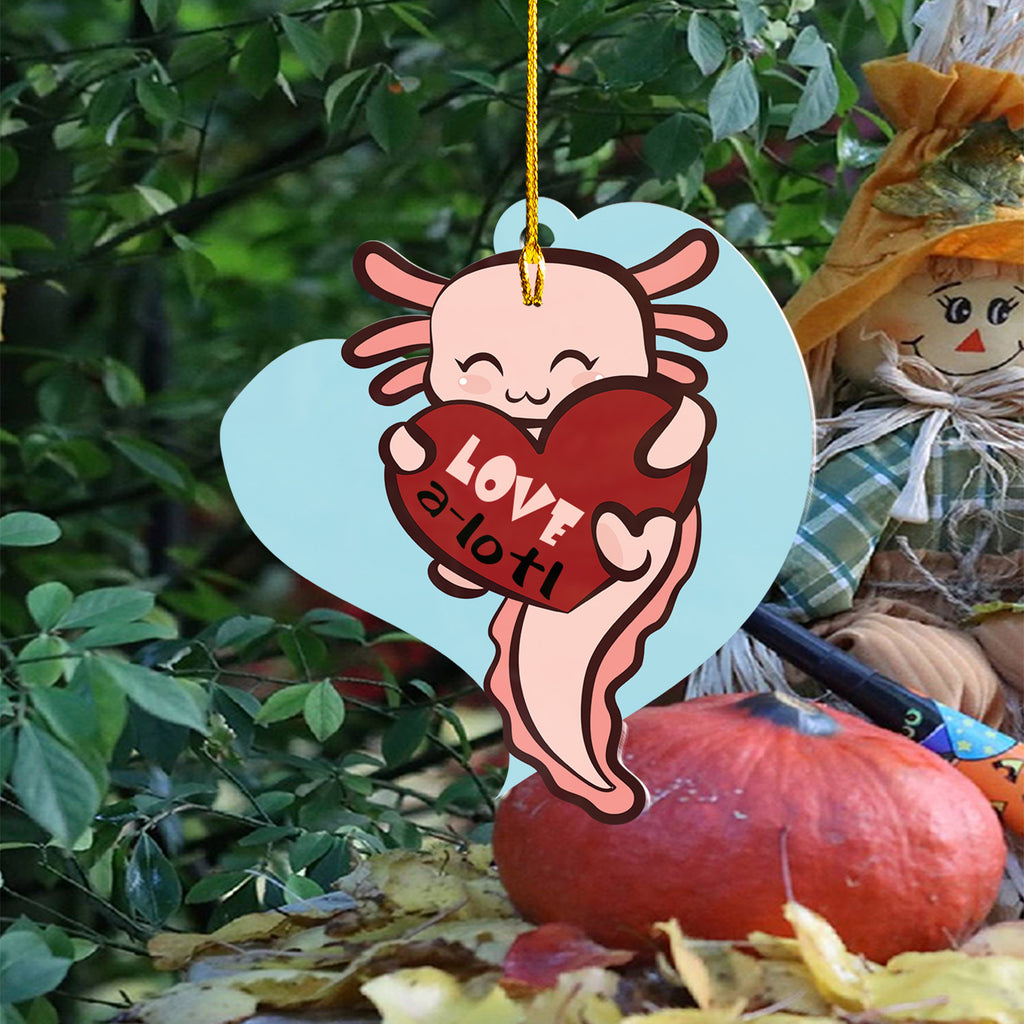 Axolotl Lover Gifts | Cute Axolotl Ornament | Acrylic Christmas Tree Hanging for Kids | Keepsake Xmas Decoration | Love A Lotl