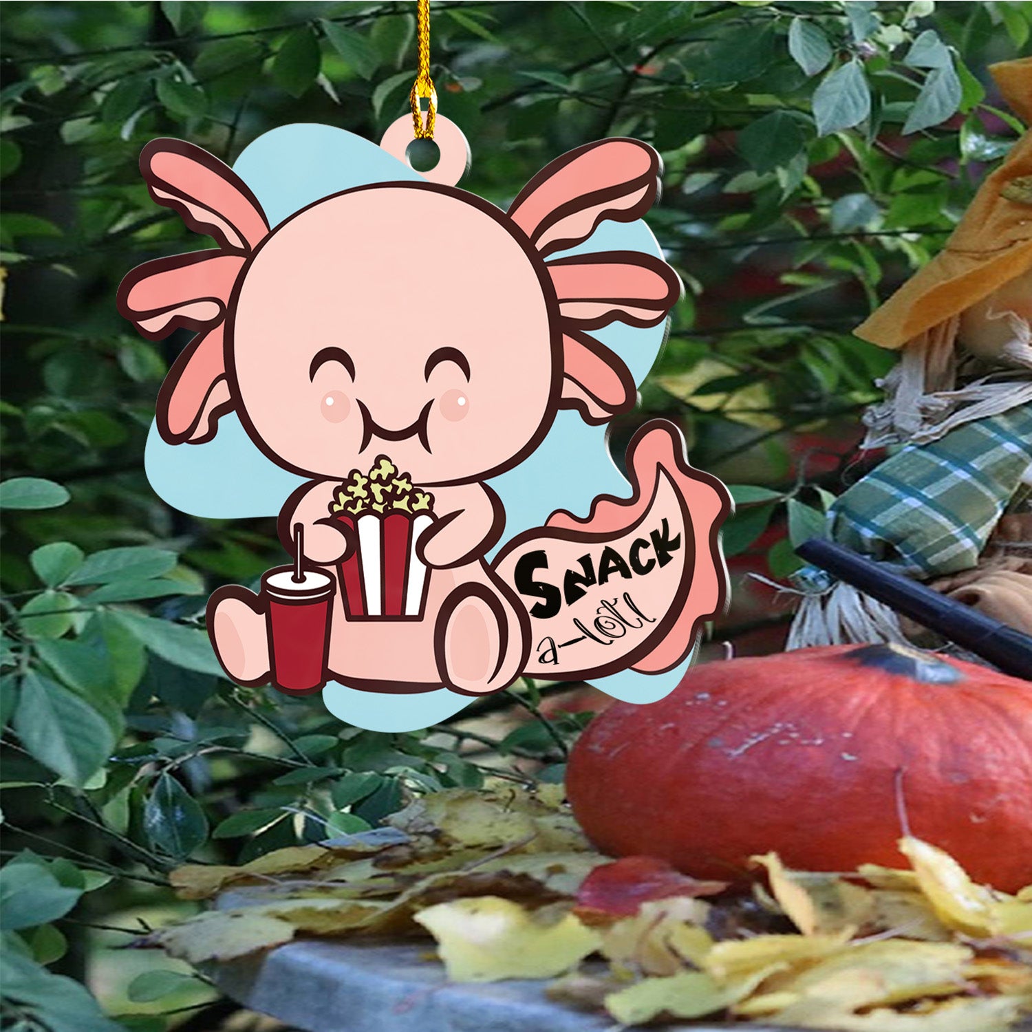 Axolotl Lover Gifts | Cute Axolotl Ornament | Acrylic Christmas Tree Hanging for Kids | Keepsake Xmas Decoration | Snack A Lotl