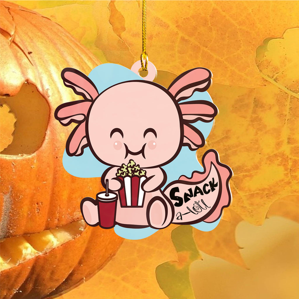 Axolotl Lover Gifts | Cute Axolotl Ornament | Acrylic Christmas Tree Hanging for Kids | Keepsake Xmas Decoration | Snack A Lotl