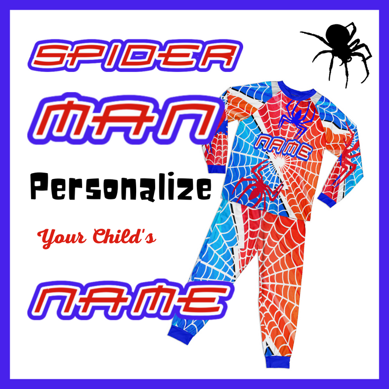 Personalized Family Pajama Sets | Matching Xmas Jammies for KIDS | Christmas Holiday family PJs | Spider Man nightsuit