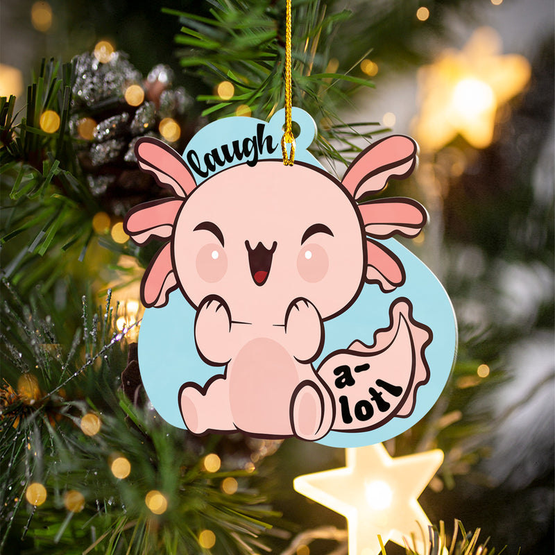 An Axolotl Ornament | Cute Salamander Christmas Acrylic Tree Hanging | A lotl collection | Laugh A Lotl