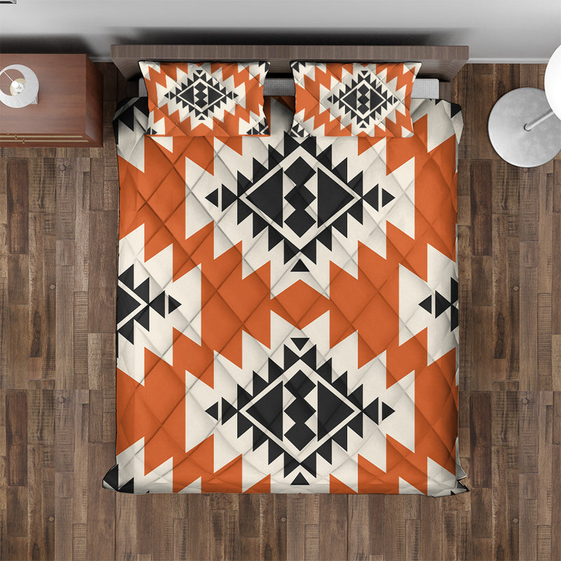 Navajo Quilted Bedding Set | Bright Boho Cozy Comforters | Geometric Bedspreads with matching Pillowcase