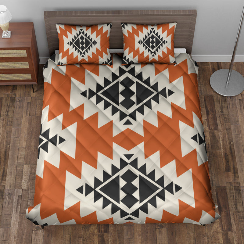 Navajo Quilted Bedding Set | Bright Boho Cozy Comforters | Geometric Bedspreads with matching Pillowcase