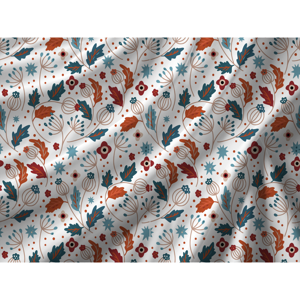 Close-up of scandinavian night duvet cover pattern