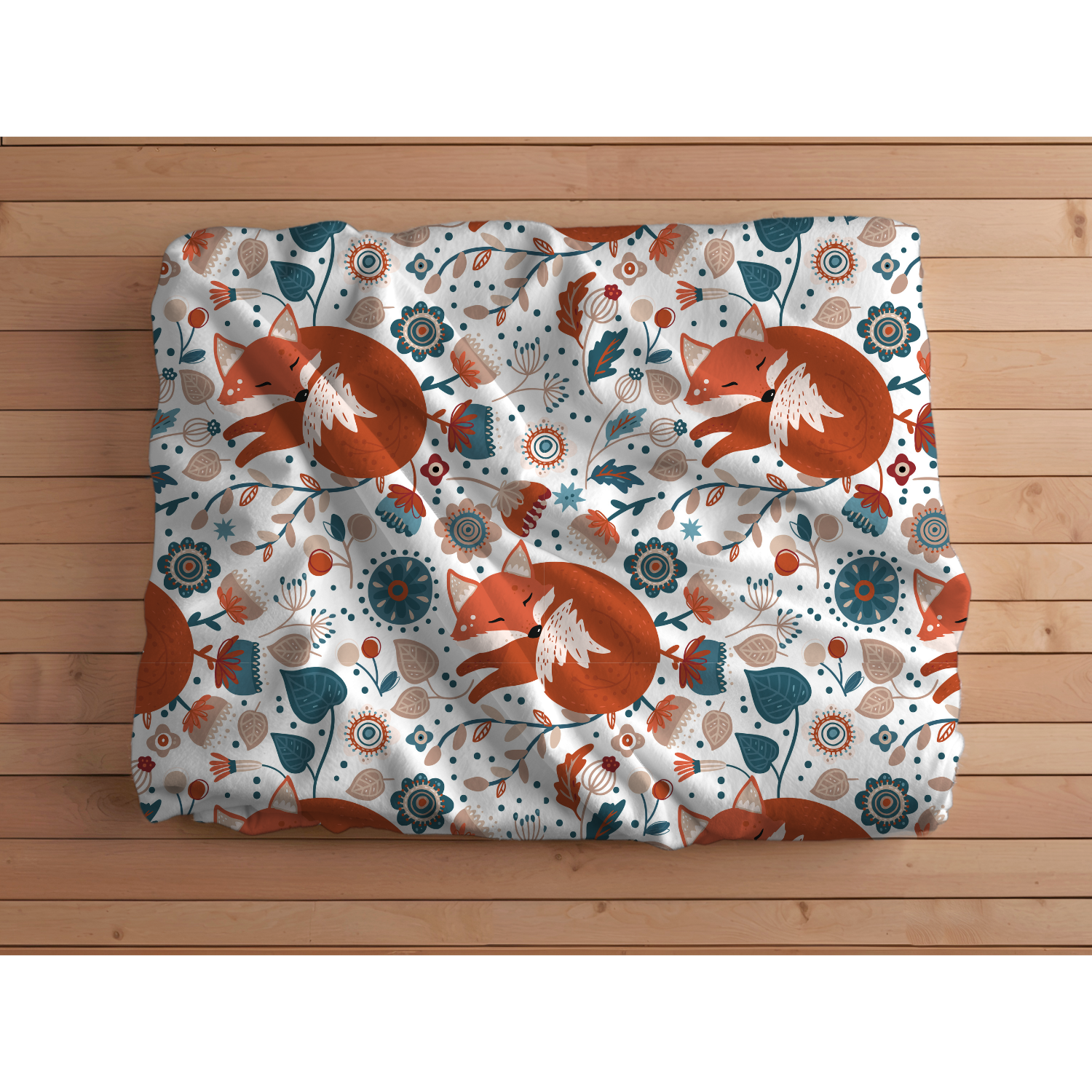 Duvet cover with matching Pillow cases | Luxury Bedding set | Twin, Queen, King Sizes | Nordic Animals Foxes