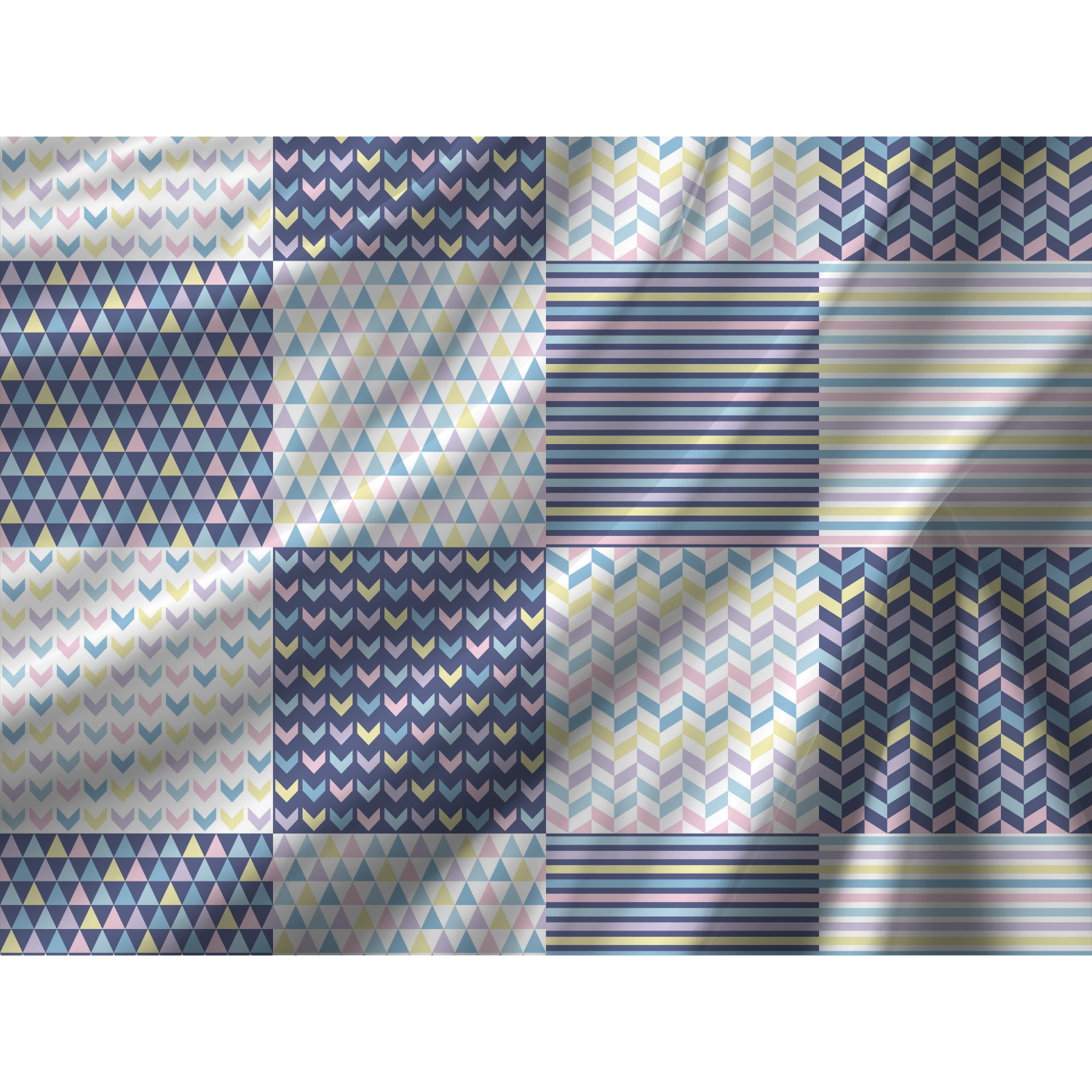 Duvet cover with matching Pillow cases | Luxury Bedding set | Twin, Queen, King Sizes | Geometric Pastel