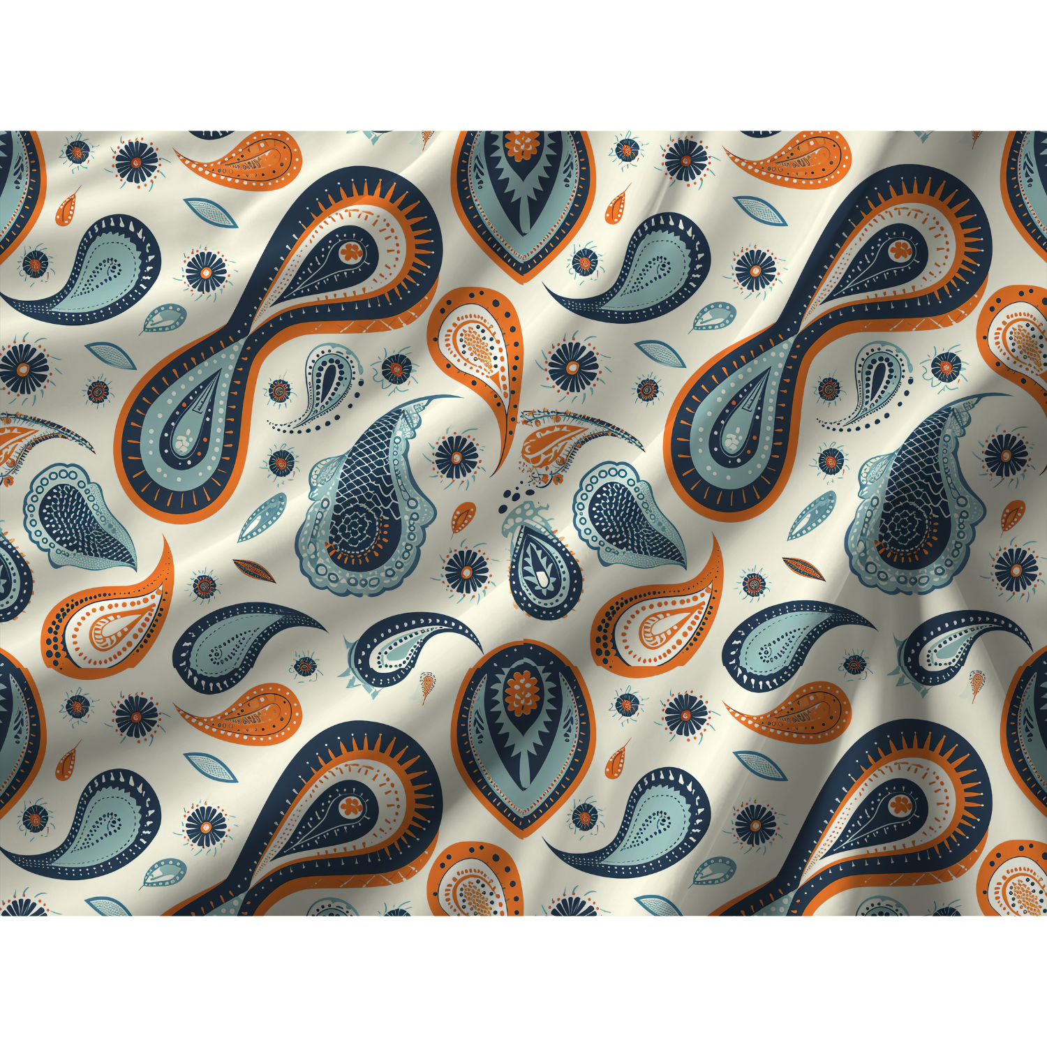 Duvet cover with matching Pillow cases | Luxury Bedding set | Twin, Queen, King Sizes | Pale Pastel Paisleys