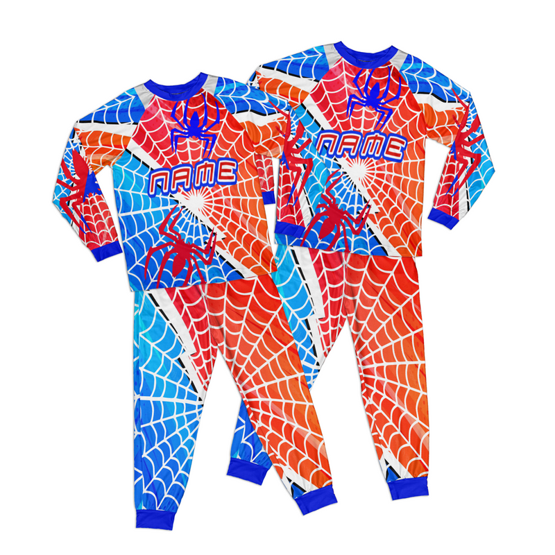 Personalized Family Pajama Sets | Matching Xmas Jammies for ADULTS | Christmas Holiday family PJs | Spider Man nightsuit