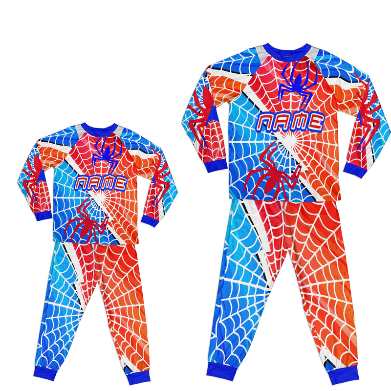 Personalized Family Pajama Sets | Matching Xmas Jammies for ADULTS | Christmas Holiday family PJs | Spider Man nightsuit