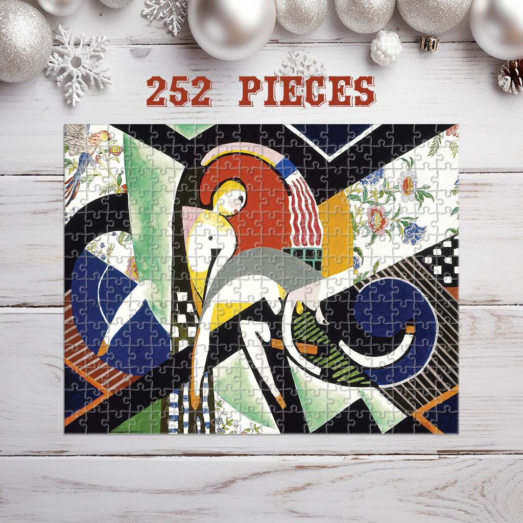 252-piece Abstract Geometric Vintage Art wooden jigsaw puzzle