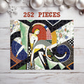 252-piece Abstract Geometric Vintage Art wooden jigsaw puzzle
