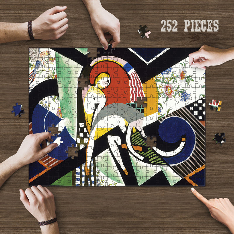 Wooden Jigsaw Puzzle Games for Adults and Kids | Fun Family time activity for Game nights | Abstract Vintage Art