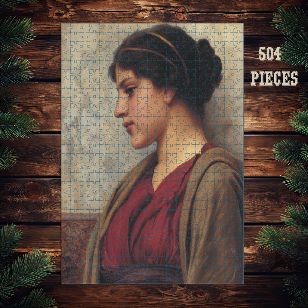 504-piece Vintage Woman Portrait wooden jigsaw puzzle