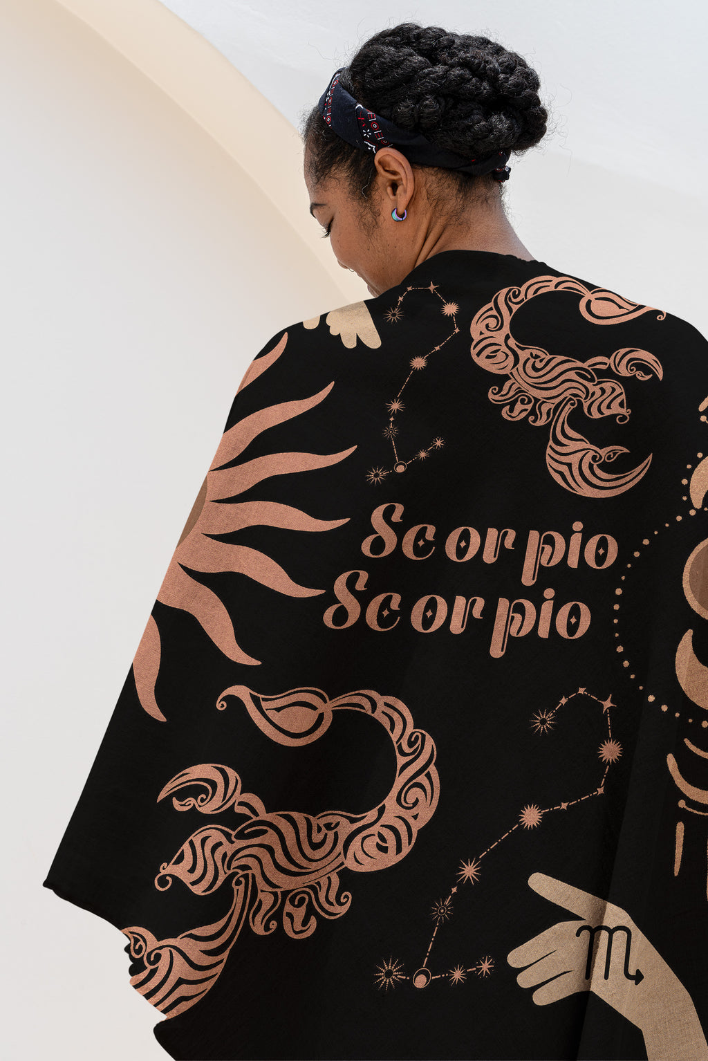 Scorpio and Scorpio Zodiac Compatibility Woven Throw Tapestry - Elevate home decor with this boho-inspired, celestial charm blanket. Perfect for astrology enthusiasts, featuring Scorpio and Scorpio sun signs, adding unique, artistic flair to your living space. Premium cotton, cozy, and decorative.