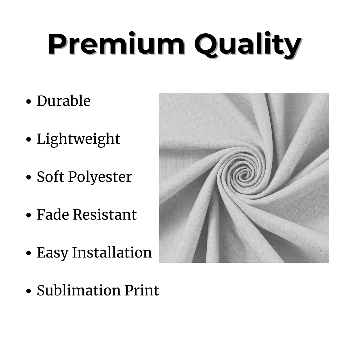 Durable, Light weight, fade resistant, and other features of polyester shower curtain fabric