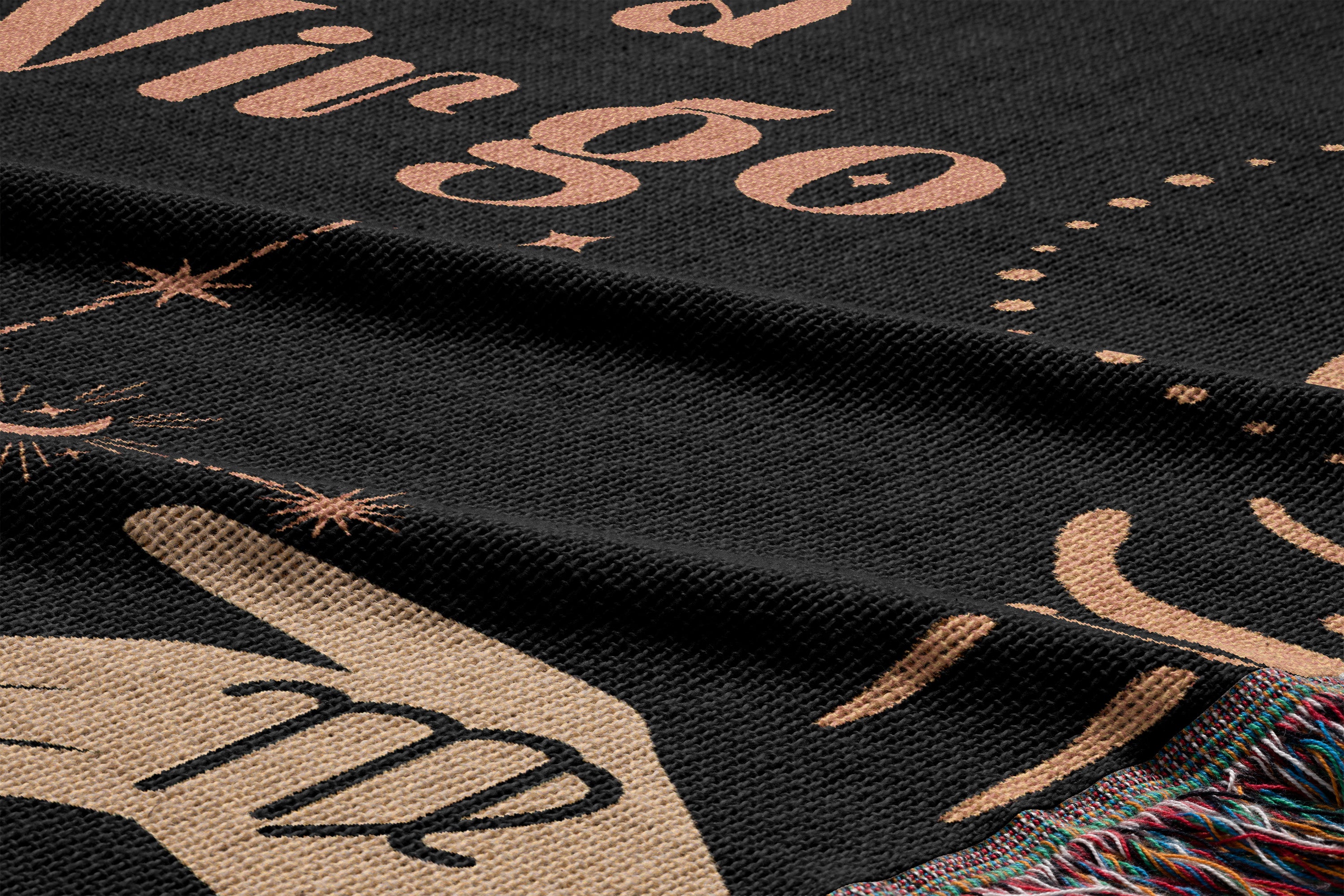 Virgo and Libra Zodiac Compatibility Woven Throw Tapestry - Elevate home decor with this boho-inspired, celestial charm blanket. Perfect for astrology enthusiasts, featuring Virgo and Libra sun signs, adding unique, artistic flair to your living space. Premium cotton, cozy, and decorative.