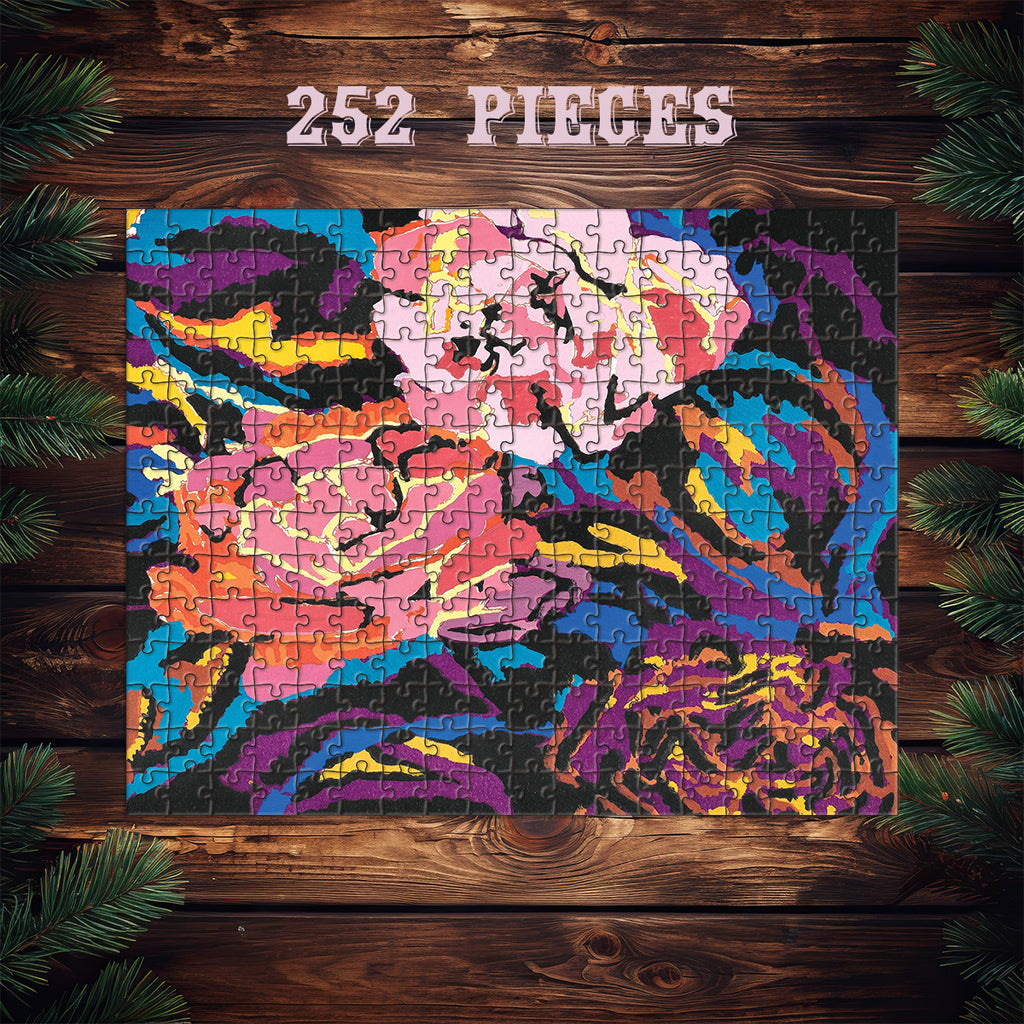 Watercolor Roses wooden jigsaw puzzle in 252 pieces